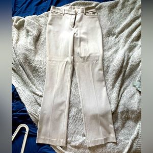 Cream boot cut mid-rise work pants, size 10, Express.